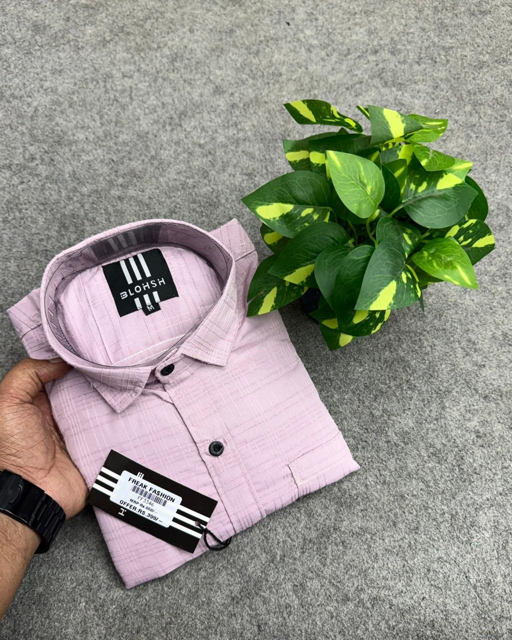 Structured plain shirt